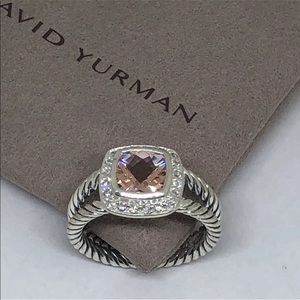 David Yurman ring- 6.5 Albion Morganite Diamond